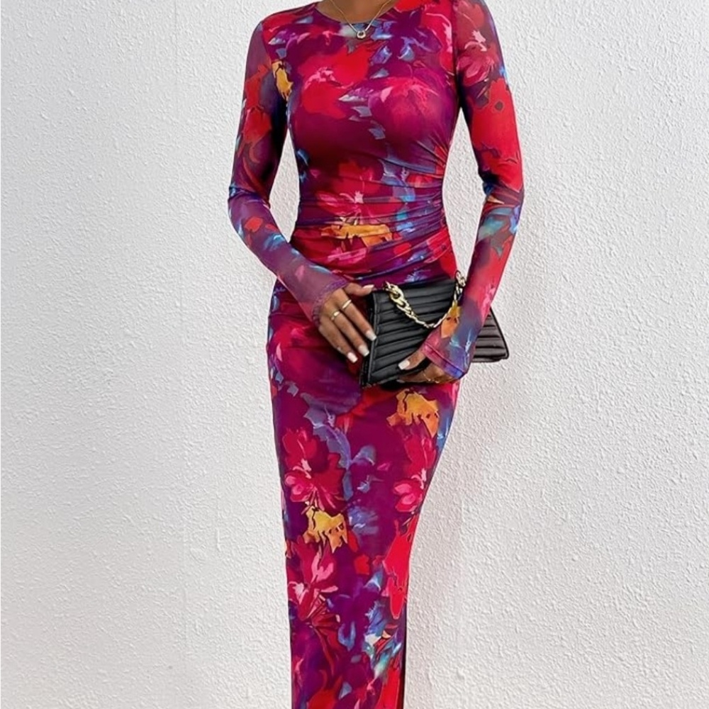Pretty Garden Colorful Bodycon Dress
